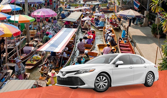 Damnoen Saduak Floating Market & Maeklong Railway Market 1 Day Private Tour - from Bangkok